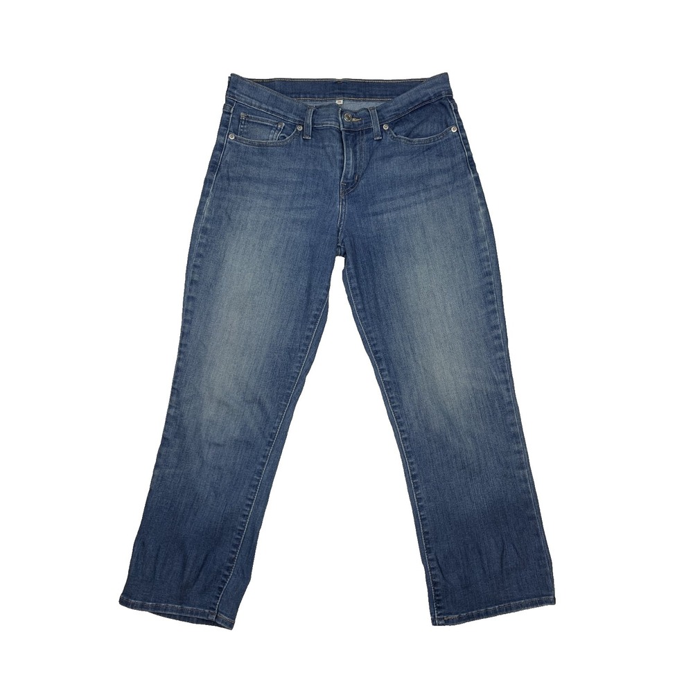 Levi's Jeans Womens 28 Blue Straight Leg Mid Rise Classic Denim Pants Wash